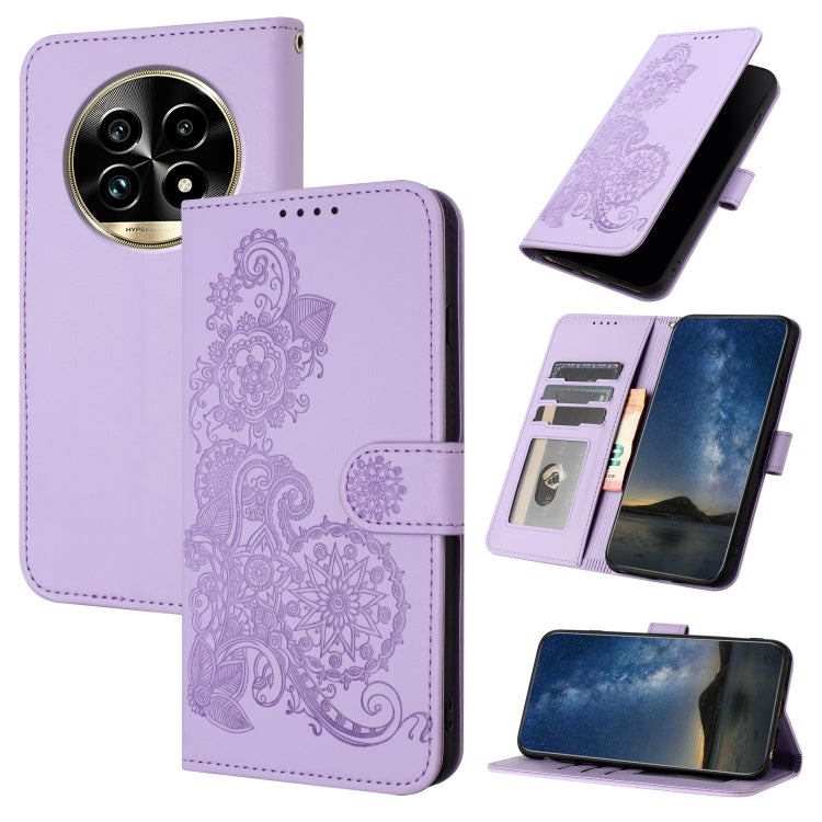 Datura Flower Embossed Flip Leather Phone Case, For Realme C71 India, For Realme 15 5G / 15 Pro 5G, For Realme GT 7 India, For Realme 14 / P3 5G Global, For Realme P3 Ultra 5G, For Realme P3 Pro, For Realme 14 Pro+, For Realme 14 Pro                   ...