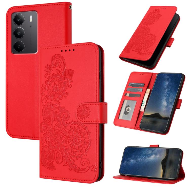 Datura Flower Embossed Flip Leather Phone Case, For Realme C71 India, For Realme 15 5G / 15 Pro 5G, For Realme GT 7 India, For Realme 14 / P3 5G Global, For Realme P3 Ultra 5G, For Realme P3 Pro, For Realme 14 Pro+, For Realme 14 Pro                   ...