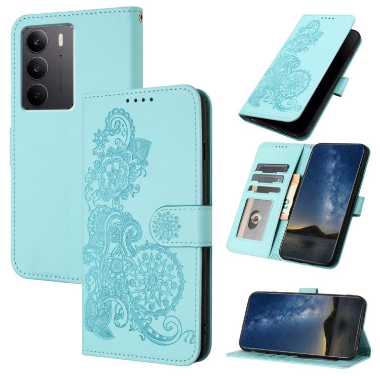 Datura Flower Embossed Flip Leather Phone Case, For Realme C71 India, For Realme 15 5G / 15 Pro 5G, For Realme GT 7 India, For Realme 14 / P3 5G Global, For Realme P3 Ultra 5G, For Realme P3 Pro, For Realme 14 Pro+, For Realme 14 Pro                   ...
