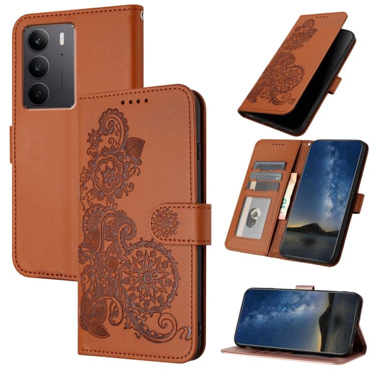 Datura Flower Embossed Flip Leather Phone Case, For Realme C71 India, For Realme 15 5G / 15 Pro 5G, For Realme GT 7 India, For Realme 14 / P3 5G Global, For Realme P3 Ultra 5G, For Realme P3 Pro, For Realme 14 Pro+, For Realme 14 Pro                   ...