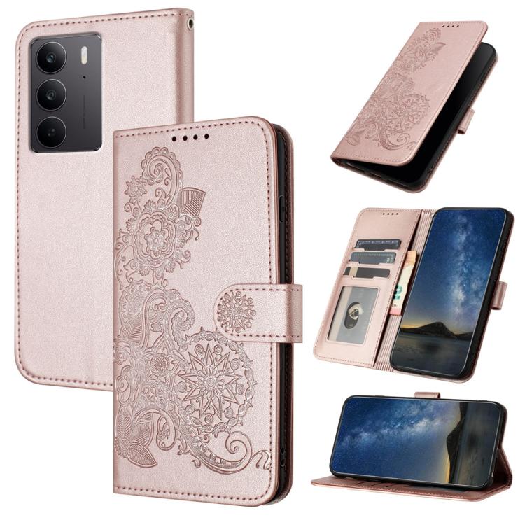 Datura Flower Embossed Flip Leather Phone Case, For Realme C71 India, For Realme 15 5G / 15 Pro 5G, For Realme GT 7 India, For Realme 14 / P3 5G Global, For Realme P3 Ultra 5G, For Realme P3 Pro, For Realme 14 Pro+, For Realme 14 Pro                   ...