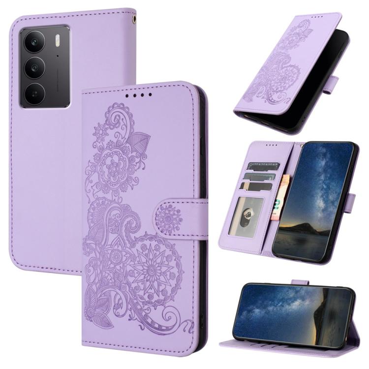 Datura Flower Embossed Flip Leather Phone Case, For Realme C71 India, For Realme 15 5G / 15 Pro 5G, For Realme GT 7 India, For Realme 14 / P3 5G Global, For Realme P3 Ultra 5G, For Realme P3 Pro, For Realme 14 Pro+, For Realme 14 Pro                   ...