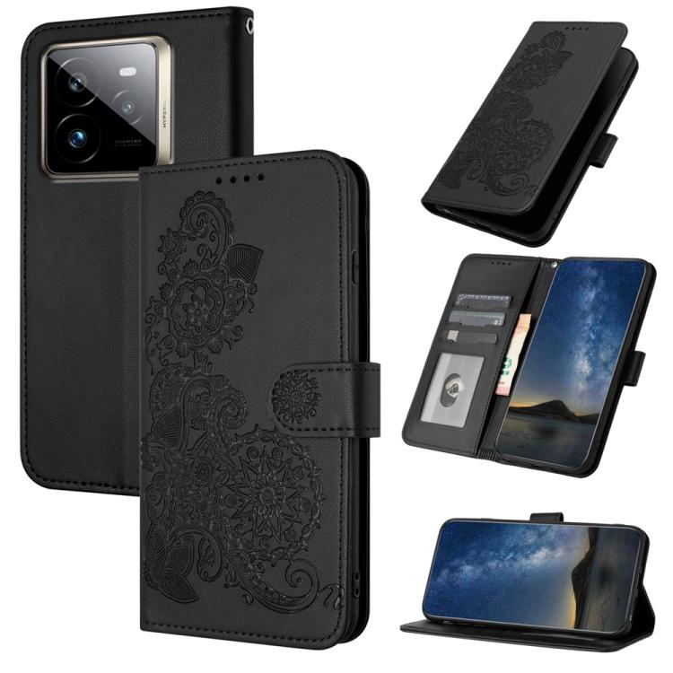Datura Flower Embossed Flip Leather Phone Case, For Realme C71 India, For Realme 15 5G / 15 Pro 5G, For Realme GT 7 India, For Realme 14 / P3 5G Global, For Realme P3 Ultra 5G, For Realme P3 Pro, For Realme 14 Pro+, For Realme 14 Pro                   ...