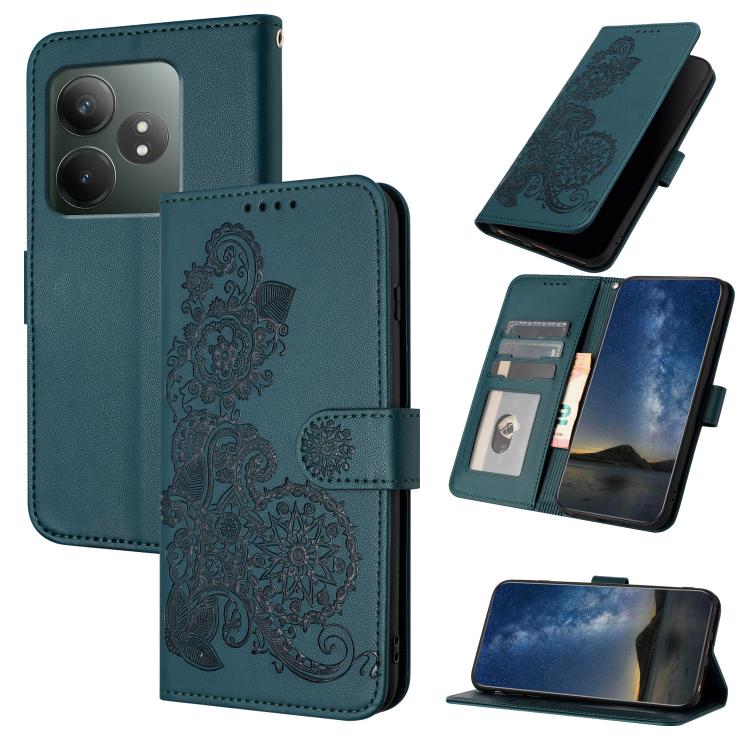 Datura Flower Embossed Flip Leather Phone Case, For Realme GT 6 / GT 6T, For Realme C63 / C61 Global, For Realme  12 Lite / C67 4G Global, For Realme 12 5G Global, For Realme 12+ 5G Global, For Realme 12 Pro 5G / 12 Pro+ 5G Global                      ...
