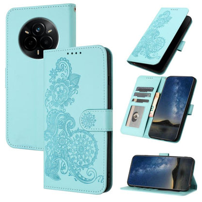 Datura Flower Embossed Flip Leather Phone Case, For Realme C71 India, For Realme 15 5G / 15 Pro 5G, For Realme GT 7 India, For Realme 14 / P3 5G Global, For Realme P3 Ultra 5G, For Realme P3 Pro, For Realme 14 Pro+, For Realme 14 Pro                   ...