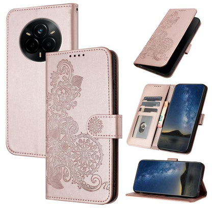 Datura Flower Embossed Flip Leather Phone Case, For Realme C71 India, For Realme 15 5G / 15 Pro 5G, For Realme GT 7 India, For Realme 14 / P3 5G Global, For Realme P3 Ultra 5G, For Realme P3 Pro, For Realme 14 Pro+, For Realme 14 Pro                   ...