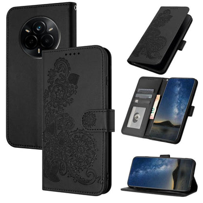 Datura Flower Embossed Flip Leather Phone Case, For Realme C71 India, For Realme 15 5G / 15 Pro 5G, For Realme GT 7 India, For Realme 14 / P3 5G Global, For Realme P3 Ultra 5G, For Realme P3 Pro, For Realme 14 Pro+, For Realme 14 Pro                   ...