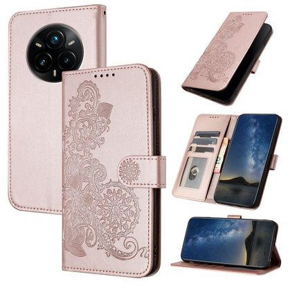 Datura Flower Embossed Flip Leather Phone Case, For Realme C71 India, For Realme 15 5G / 15 Pro 5G, For Realme GT 7 India, For Realme 14 / P3 5G Global, For Realme P3 Ultra 5G, For Realme P3 Pro, For Realme 14 Pro+, For Realme 14 Pro                   ...