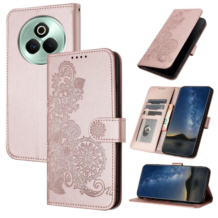 Datura Flower Embossed Flip Leather Phone Case, For Realme C71 India, For Realme 15 5G / 15 Pro 5G, For Realme GT 7 India, For Realme 14 / P3 5G Global, For Realme P3 Ultra 5G, For Realme P3 Pro, For Realme 14 Pro+, For Realme 14 Pro                   ...