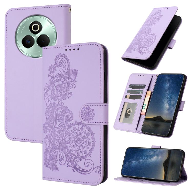 Datura Flower Embossed Flip Leather Phone Case, For Realme C71 India, For Realme 15 5G / 15 Pro 5G, For Realme GT 7 India, For Realme 14 / P3 5G Global, For Realme P3 Ultra 5G, For Realme P3 Pro, For Realme 14 Pro+, For Realme 14 Pro                   ...