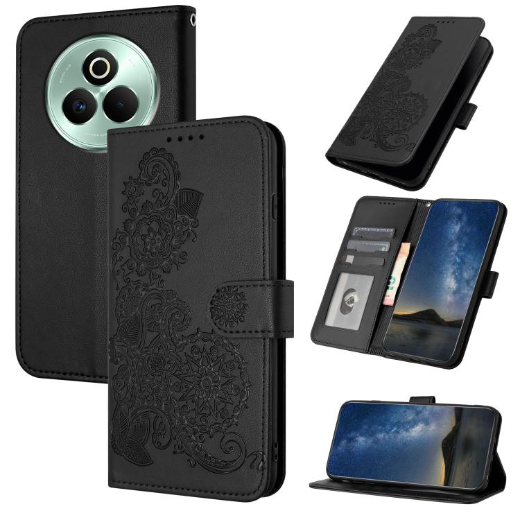 Datura Flower Embossed Flip Leather Phone Case, For Realme C71 India, For Realme 15 5G / 15 Pro 5G, For Realme GT 7 India, For Realme 14 / P3 5G Global, For Realme P3 Ultra 5G, For Realme P3 Pro, For Realme 14 Pro+, For Realme 14 Pro                   ...