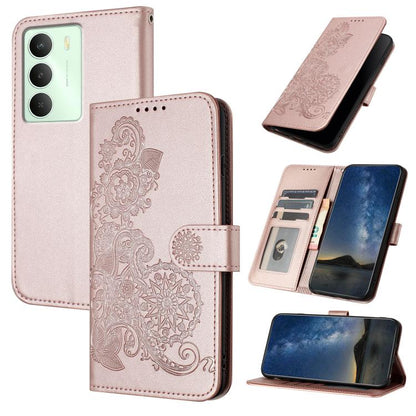 Datura Flower Embossed Flip Leather Phone Case, For Realme C71 India, For Realme 15 5G / 15 Pro 5G, For Realme GT 7 India, For Realme 14 / P3 5G Global, For Realme P3 Ultra 5G, For Realme P3 Pro, For Realme 14 Pro+, For Realme 14 Pro                   ...