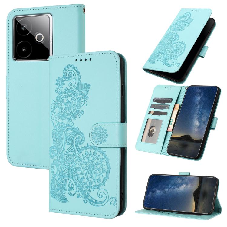 Datura Flower Embossed Flip Leather Phone Case, For Realme C71 India, For Realme 15 5G / 15 Pro 5G, For Realme GT 7 India, For Realme 14 / P3 5G Global, For Realme P3 Ultra 5G, For Realme P3 Pro, For Realme 14 Pro+, For Realme 14 Pro                   ...