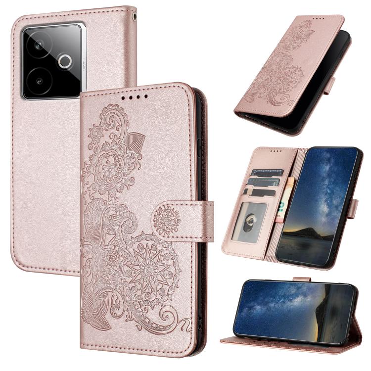 Datura Flower Embossed Flip Leather Phone Case, For Realme C71 India, For Realme 15 5G / 15 Pro 5G, For Realme GT 7 India, For Realme 14 / P3 5G Global, For Realme P3 Ultra 5G, For Realme P3 Pro, For Realme 14 Pro+, For Realme 14 Pro                   ...