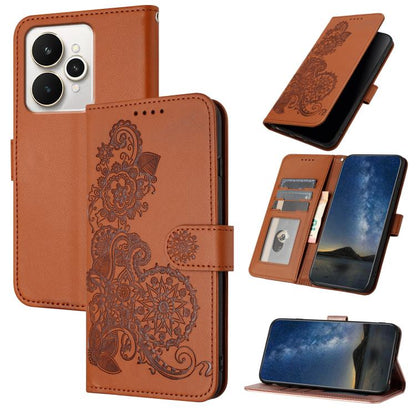 Datura Flower Embossed Flip Leather Phone Case, For Realme C71 India, For Realme 15 5G / 15 Pro 5G, For Realme GT 7 India, For Realme 14 / P3 5G Global, For Realme P3 Ultra 5G, For Realme P3 Pro, For Realme 14 Pro+, For Realme 14 Pro                   ...