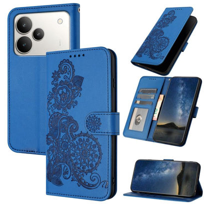 Datura Flower Embossed Flip Leather Phone Case, For Realme 16T 5G, For Realme C100 4G, For Realme P4 Power 5G, For Realme Note 80 4G, For Realme Neo8 5G, For Realme 16 5G, For Realme 16 Pro+ 5G Global, For Realme 16 Pro 5G Global                       ...