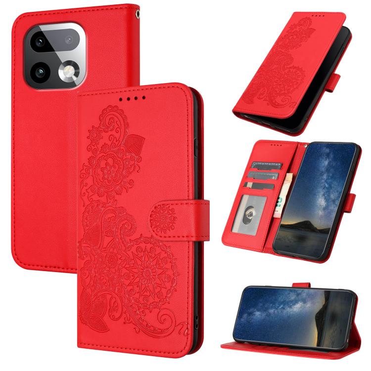 Datura Flower Embossed Flip Leather Phone Case, For Realme 16T 5G, For Realme C100 4G, For Realme P4 Power 5G, For Realme Note 80 4G, For Realme Neo8 5G, For Realme 16 5G, For Realme 16 Pro+ 5G Global, For Realme 16 Pro 5G Global                       ...