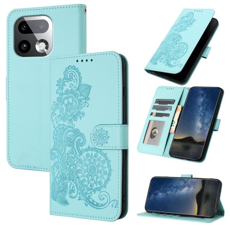 Datura Flower Embossed Flip Leather Phone Case, For Realme 16T 5G, For Realme C100 4G, For Realme P4 Power 5G, For Realme Note 80 4G, For Realme Neo8 5G, For Realme 16 5G, For Realme 16 Pro+ 5G Global, For Realme 16 Pro 5G Global                       ...