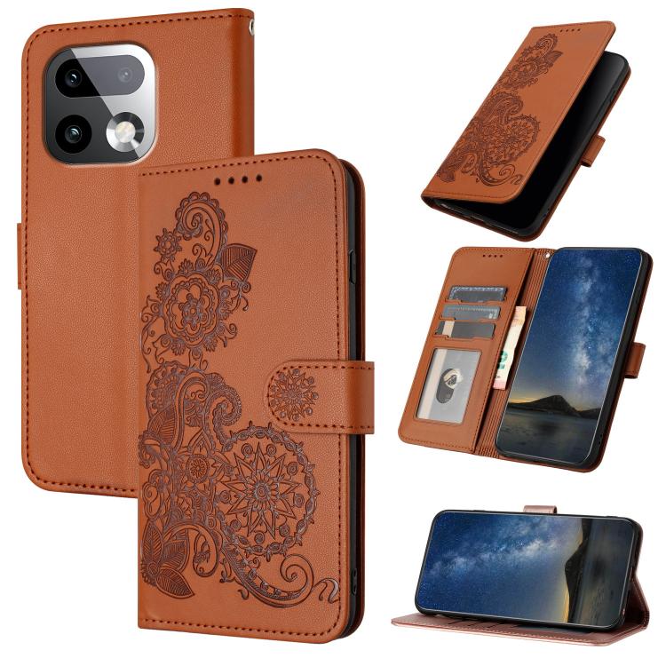Datura Flower Embossed Flip Leather Phone Case, For Realme 16T 5G, For Realme C100 4G, For Realme P4 Power 5G, For Realme Note 80 4G, For Realme Neo8 5G, For Realme 16 5G, For Realme 16 Pro+ 5G Global, For Realme 16 Pro 5G Global                       ...