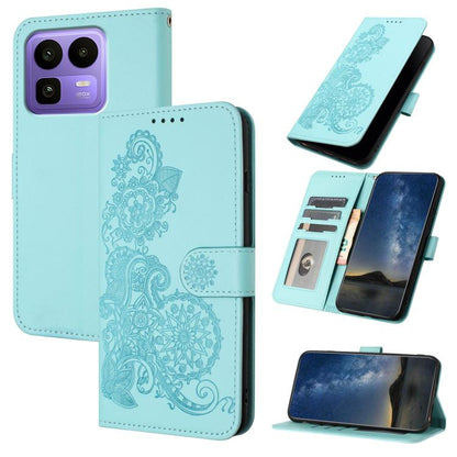 Datura Flower Embossed Flip Leather Phone Case, For Realme 16T 5G, For Realme C100 4G, For Realme P4 Power 5G, For Realme Note 80 4G, For Realme Neo8 5G, For Realme 16 5G, For Realme 16 Pro+ 5G Global, For Realme 16 Pro 5G Global                       ...