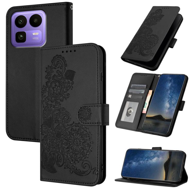 Datura Flower Embossed Flip Leather Phone Case, For Realme 16T 5G, For Realme C100 4G, For Realme P4 Power 5G, For Realme Note 80 4G, For Realme Neo8 5G, For Realme 16 5G, For Realme 16 Pro+ 5G Global, For Realme 16 Pro 5G Global                       ...