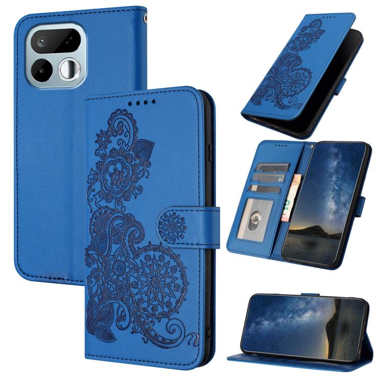 Datura Flower Embossed Flip Leather Phone Case, For Realme 16T 5G, For Realme C100 4G, For Realme P4 Power 5G, For Realme Note 80 4G, For Realme Neo8 5G, For Realme 16 5G, For Realme 16 Pro+ 5G Global, For Realme 16 Pro 5G Global                       ...