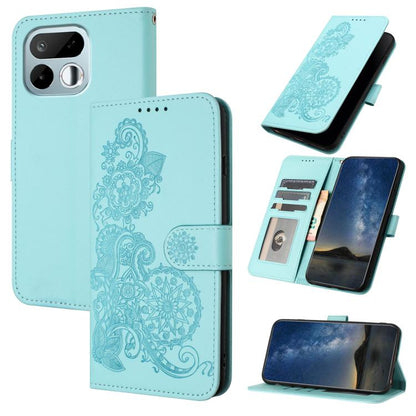 Datura Flower Embossed Flip Leather Phone Case, For Realme 16T 5G, For Realme C100 4G, For Realme P4 Power 5G, For Realme Note 80 4G, For Realme Neo8 5G, For Realme 16 5G, For Realme 16 Pro+ 5G Global, For Realme 16 Pro 5G Global                       ...