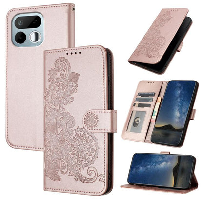Datura Flower Embossed Flip Leather Phone Case, For Realme 16T 5G, For Realme C100 4G, For Realme P4 Power 5G, For Realme Note 80 4G, For Realme Neo8 5G, For Realme 16 5G, For Realme 16 Pro+ 5G Global, For Realme 16 Pro 5G Global                       ...