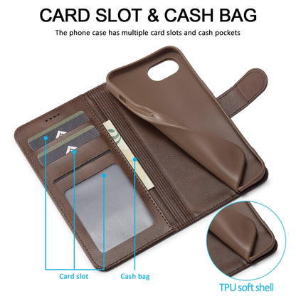 LC.IMEEKE Calf Texture Horizontal Flip Leather Case, For iPhone 16e / 17e, For iPhone 17 Pro Max, For iPhone 17 Pro, For iPhone 17, For iPhone Air, For iPhone 16 Pro Max