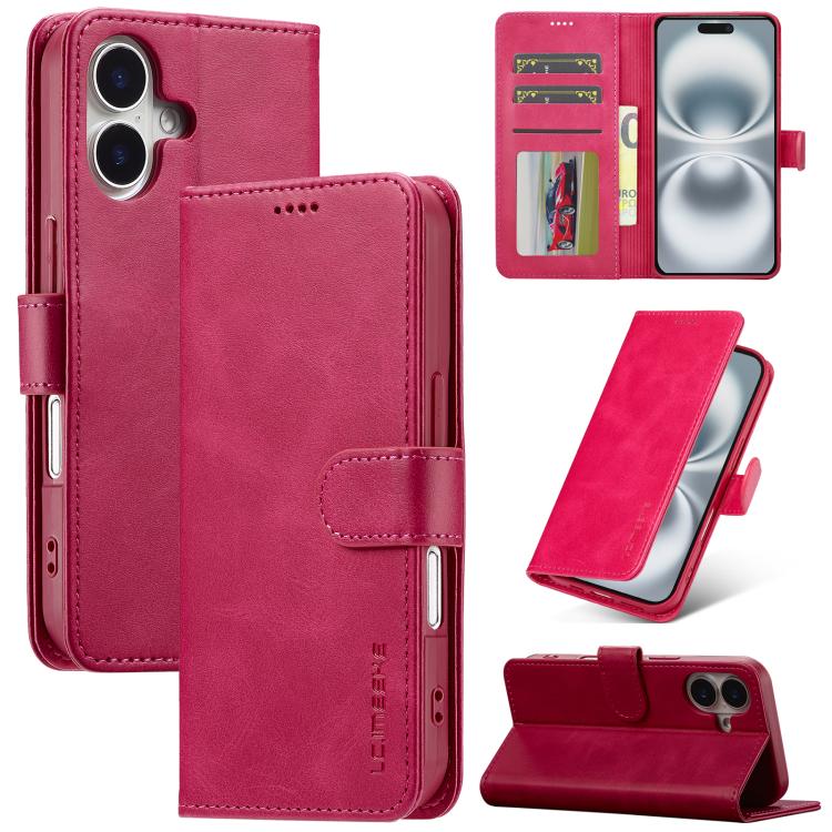 LC.IMEEKE Calf Texture Horizontal Flip Leather Case, For iPhone 16e / 17e, For iPhone 17 Pro Max, For iPhone 17 Pro, For iPhone 17, For iPhone Air, For iPhone 16 Pro Max