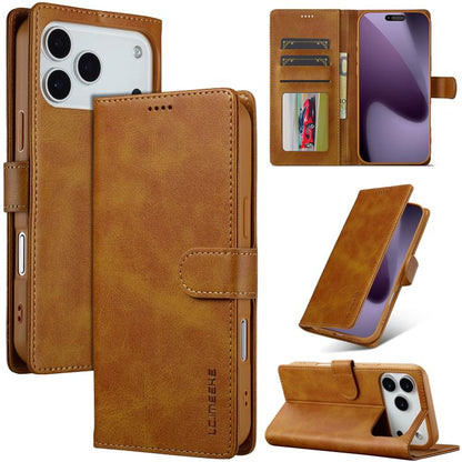 LC.IMEEKE Calf Texture Horizontal Flip Leather Case, For iPhone 16e / 17e, For iPhone 17 Pro Max, For iPhone 17 Pro, For iPhone 17, For iPhone Air, For iPhone 16 Pro Max