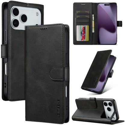 LC.IMEEKE Calf Texture Horizontal Flip Leather Case, For iPhone 16e / 17e, For iPhone 17 Pro Max, For iPhone 17 Pro, For iPhone 17, For iPhone Air, For iPhone 16 Pro Max