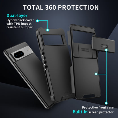 Sliding Camshield TPU + PC Phone Case, For Google Pixel 9a, For Google Pixel 9 Pro XL, For Google Pixel 9 / 9 Pro, For Google Pixel 8a, For Google Pixel 8 Pro, For Google Pixel 7 Pro, For Google Pixel 7, For Google Pixel 6a