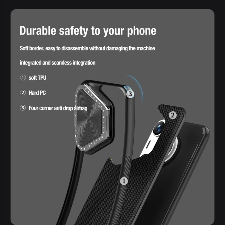 NILLKIN Textured Prop Magnetic Lens Protection Holder Nylon Phone Case, For Huawei Pura 70 Pro/70 Pro+