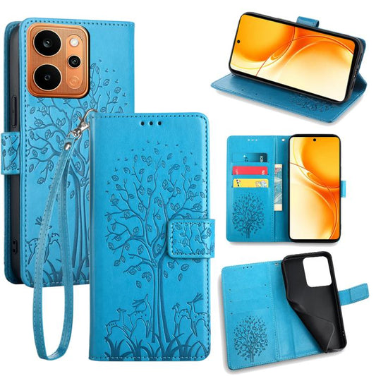 Tree & Deer Embossed Leather Phone Case, For Realme P4 Power 5G, For Realme Note 80 4G, For Realme C83 5G, For Realme Neo8 5G, For Realme 16 5G Global, For Realme 16 Pro+ 5G, For Realme 16 Pro 5G, For Realme GT 8 Pro Global, For Realme P4x 5G Global