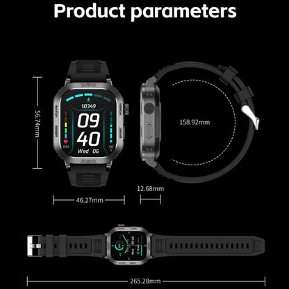 ZW66 2.01 inch BT5.1 Fitness Wellness Smart Watch, Support Bluetooth Call / Sleep / Blood Oxygen / Heart Rate / Blood Pressure Health Monitor