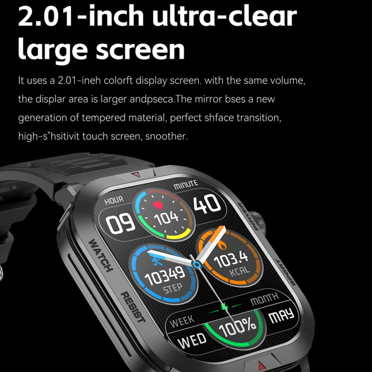 ZW66 2.01 inch BT5.1 Fitness Wellness Smart Watch, Support Bluetooth Call / Sleep / Blood Oxygen / Heart Rate / Blood Pressure Health Monitor