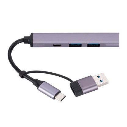 809-C 6 in 1 USB+Type-C to USB Multifunctional Docking Station HUB Adapter, 809-C