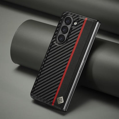 LC.IMEEKE 3 in 1 Carbon Fiber Texture Shockproof Phone Case, For Galaxy Z Fold8 Ultra 5G, For Galaxy Z Flip8 5G, For Samsung Galaxy Z Flip6 / Flip7 FE, For Samsung Galaxy Z Fold7 5G, For Samsung Galaxy Z Flip7 5G, For Samsung Galaxy Z Fold6 5G