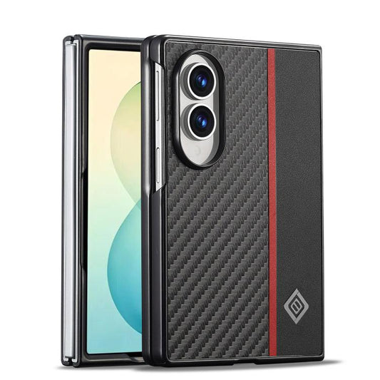 LC.IMEEKE 3 in 1 Carbon Fiber Texture Shockproof Phone Case, For Galaxy Z Fold8 5G, For Galaxy Z Fold8 Ultra 5G, For Galaxy Z Flip8 5G, For Samsung Galaxy Z Flip6 / Flip7 FE, For Samsung Galaxy Z Fold7 5G, For Samsung Galaxy Z Flip7 5G                 ...