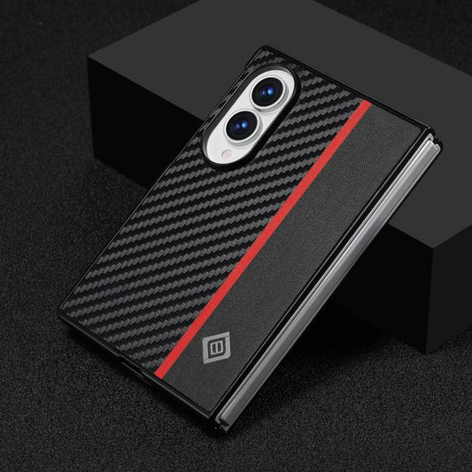 LC.IMEEKE 3 in 1 Carbon Fiber Texture Shockproof Phone Case, For Galaxy Z Fold8 5G, For Galaxy Z Fold8 Ultra 5G, For Galaxy Z Flip8 5G, For Samsung Galaxy Z Flip6 / Flip7 FE, For Samsung Galaxy Z Fold7 5G, For Samsung Galaxy Z Flip7 5G                 ...