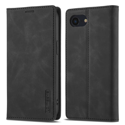 LC.IMEEKE Strong Magnetism Microfiber Leather Phone Case, For iPhone 17e / 16e, For iPhone 17 Pro Max, For iPhone 17 Pro, For iPhone 17, For iPhone Air, For iPhone 16 Pro Max, For iPhone 16 Pro, For iPhone 16 Plus, For iPhone 16