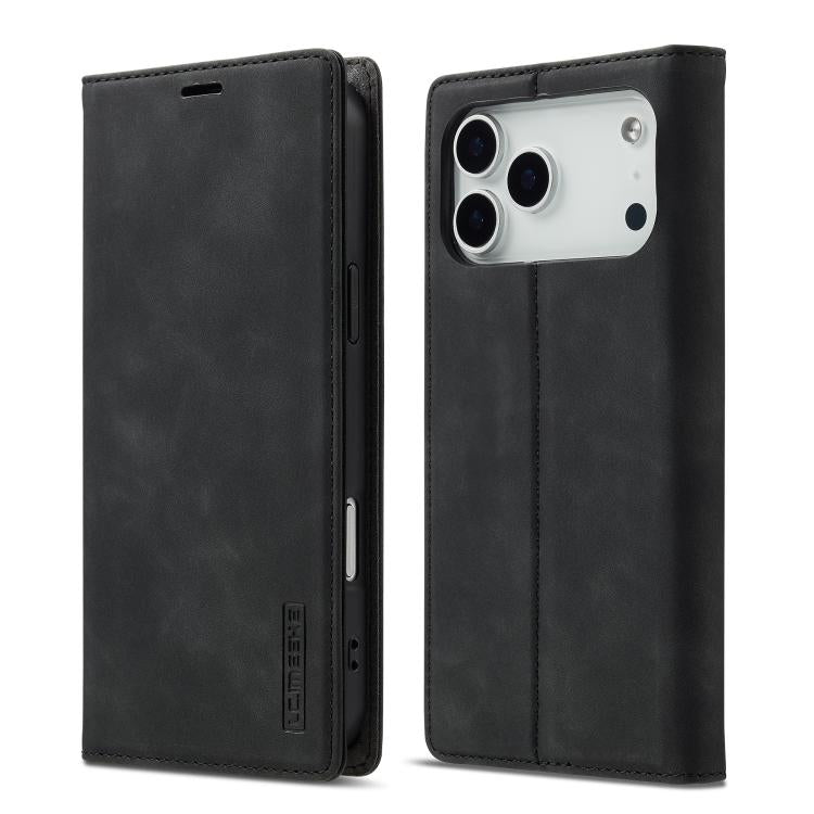 LC.IMEEKE Strong Magnetism Microfiber Leather Phone Case, For iPhone 17e / 16e, For iPhone 17 Pro Max, For iPhone 17 Pro, For iPhone 17, For iPhone Air, For iPhone 16 Pro Max, For iPhone 16 Pro, For iPhone 16 Plus, For iPhone 16