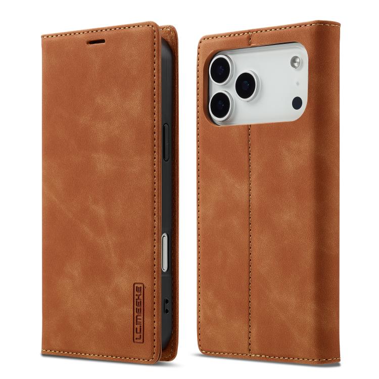 LC.IMEEKE Strong Magnetism Microfiber Leather Phone Case, For iPhone 17e / 16e, For iPhone 17 Pro Max, For iPhone 17 Pro, For iPhone 17, For iPhone Air, For iPhone 16 Pro Max, For iPhone 16 Pro, For iPhone 16 Plus, For iPhone 16