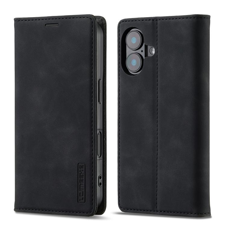 LC.IMEEKE Strong Magnetism Microfiber Leather Phone Case, For iPhone 17e / 16e, For iPhone 17 Pro Max, For iPhone 17 Pro, For iPhone 17, For iPhone Air, For iPhone 16 Pro Max, For iPhone 16 Pro, For iPhone 16 Plus, For iPhone 16