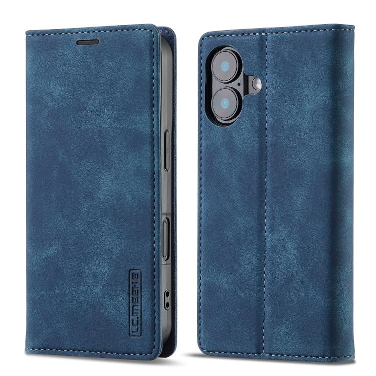 LC.IMEEKE Strong Magnetism Microfiber Leather Phone Case, For iPhone 17e / 16e, For iPhone 17 Pro Max, For iPhone 17 Pro, For iPhone 17, For iPhone Air, For iPhone 16 Pro Max, For iPhone 16 Pro, For iPhone 16 Plus, For iPhone 16