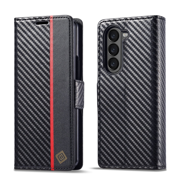 LC.IMEEKE Carbon Fiber Leather Phone Case, For Galaxy Z Fold8 Ultra 5G, For Galaxy Z Flip8 5G, For Samsung Galaxy Z Flip6 / Flip7 FE, For Samsung Galaxy Z Fold7 5G, For Samsung Galaxy Z Flip7 5G, For Samsung Galaxy Z Fold6 5G