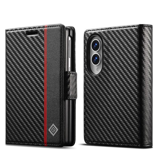 LC.IMEEKE Carbon Fiber Leather Phone Case, For Galaxy Z Fold8 5G, For Galaxy Z Fold8 Ultra 5G, For Galaxy Z Flip8 5G, For Samsung Galaxy Z Flip6 / Flip7 FE, For Samsung Galaxy Z Fold7 5G, For Samsung Galaxy Z Flip7 5G, For Samsung Galaxy Z Fold6 5G