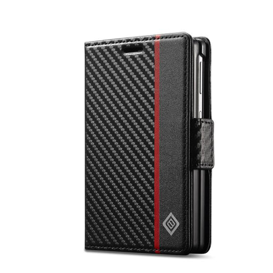LC.IMEEKE Carbon Fiber Leather Phone Case, For Galaxy Z Fold8 5G, For Galaxy Z Fold8 Ultra 5G, For Galaxy Z Flip8 5G, For Samsung Galaxy Z Flip6 / Flip7 FE, For Samsung Galaxy Z Fold7 5G, For Samsung Galaxy Z Flip7 5G, For Samsung Galaxy Z Fold6 5G