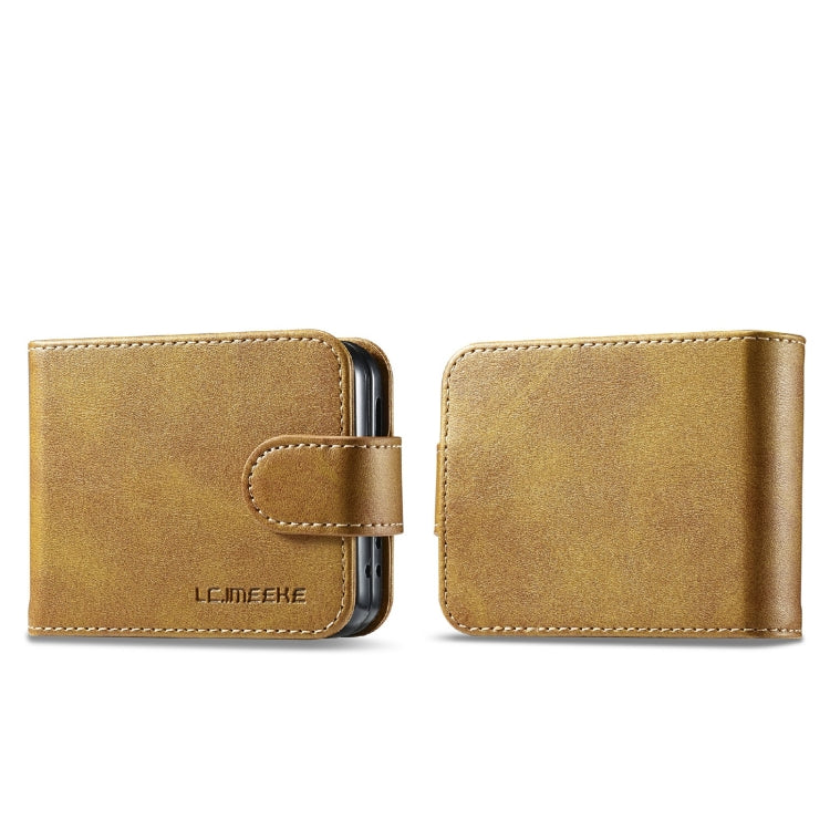 LC.IMEEKE Calf Texture Leather Phone Case, For Galaxy Z Fold8 Ultra 5G, For Galaxy Z Flip8 5G, For Samsung Galaxy Z Flip6 / Flip7 FE, For Samsung Galaxy Z Fold7 5G, For Samsung Galaxy Z Flip7 5G, For Samsung Galaxy Z Fold6 5G